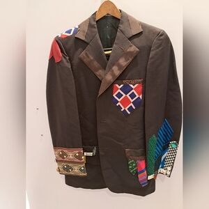 Vintage Multicolor Patch Work Design Suit & Blazer, Roger Kent.